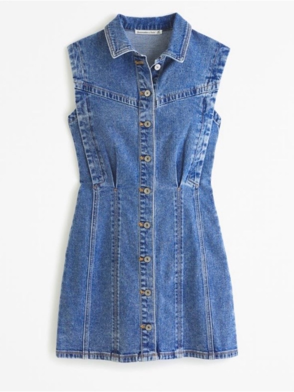 ABERCROMBIE AND FITCH Collared Denim Shirt Dress MP